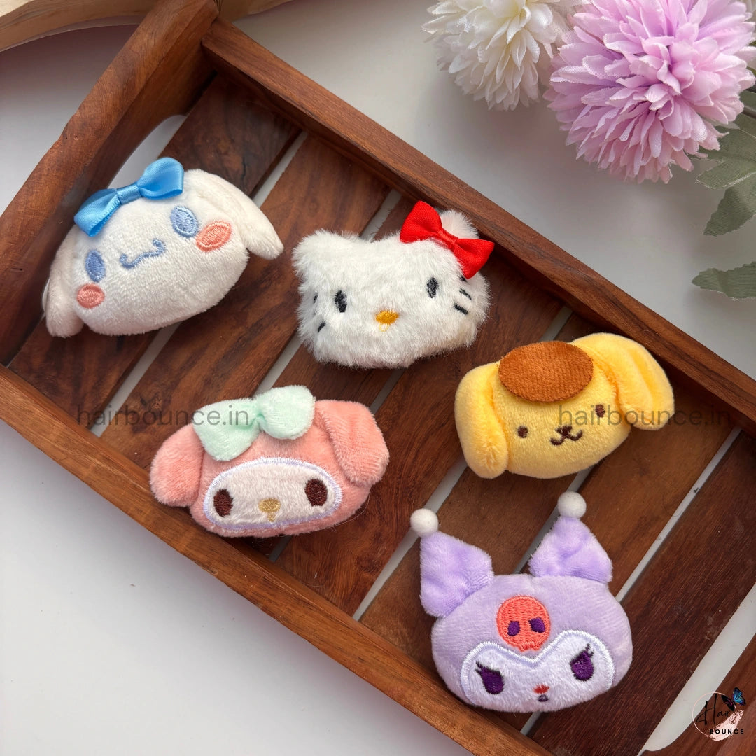 Kawaii Plush Character Hair Clips