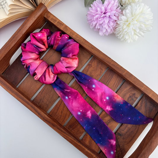 Galaxy Glow tail scrunchie