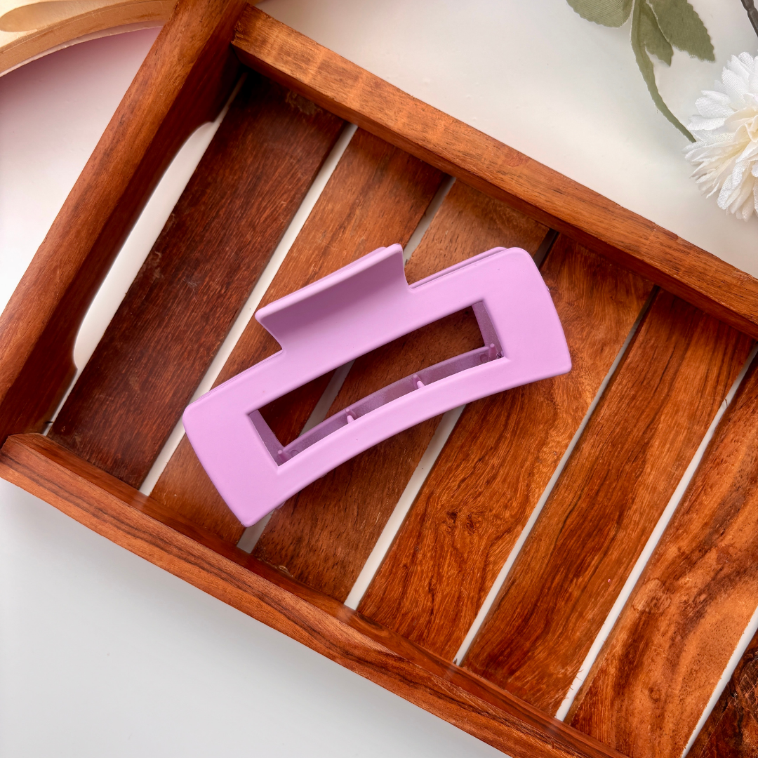 Matte Rectangle Hair Claw - Large