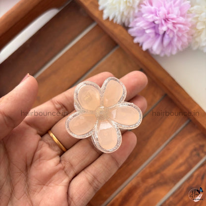 Crystal Blossom Pastel Hair Claw – Small