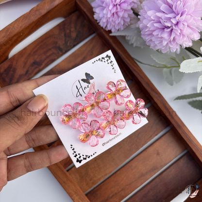 Blush Charm Hair Clip Set