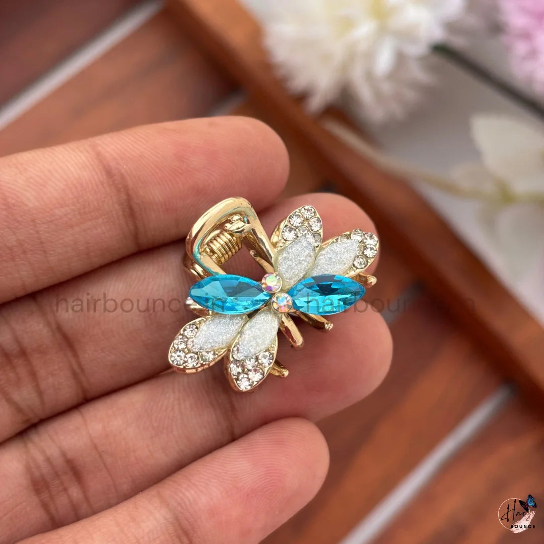 Crystal Bloom Mini Hair Claw