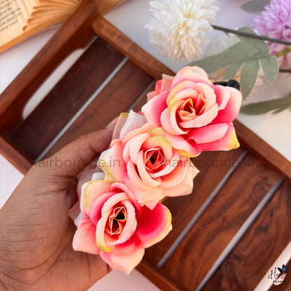 Vintage Rose Artificial Flower Banana Hair Clip – Large