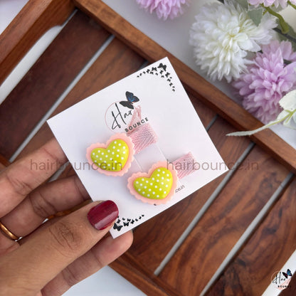 Sweetheart Polka Dot Kids Alligator Clips – Pack of 2