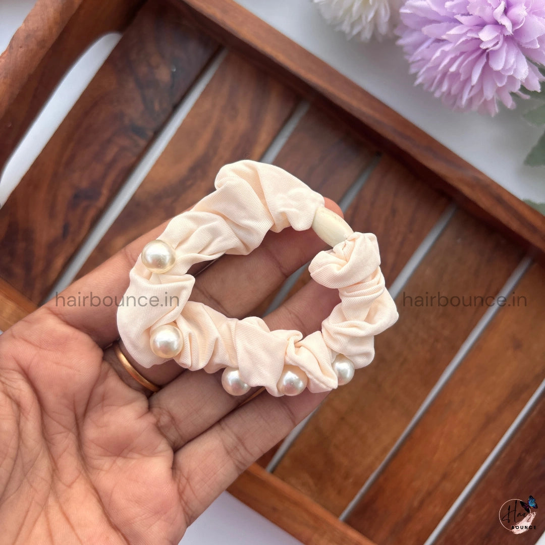 Classic Pearl Knot Scrunchie