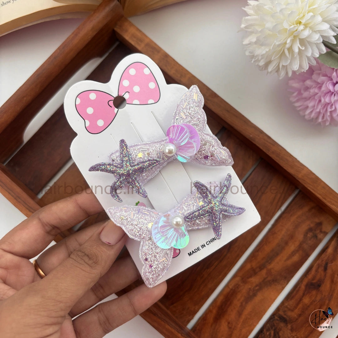Mermaid Sparkle Alligator Clips – Pack of 2