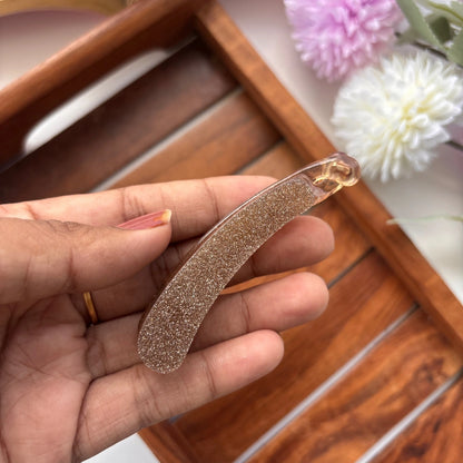Sparkling Glitter Lock Banana Clip - Medium