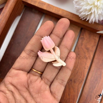 Pastel Lotus Bloom Hair Claw – Small