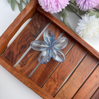Bright Shades Glassy Flower Hair Claw - Large