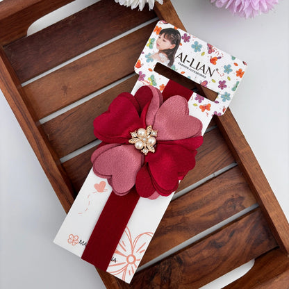 Dual Colour Flower Newborn Headband