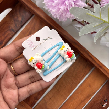 Cute Bear Snap Hair Clips – Pack of 2