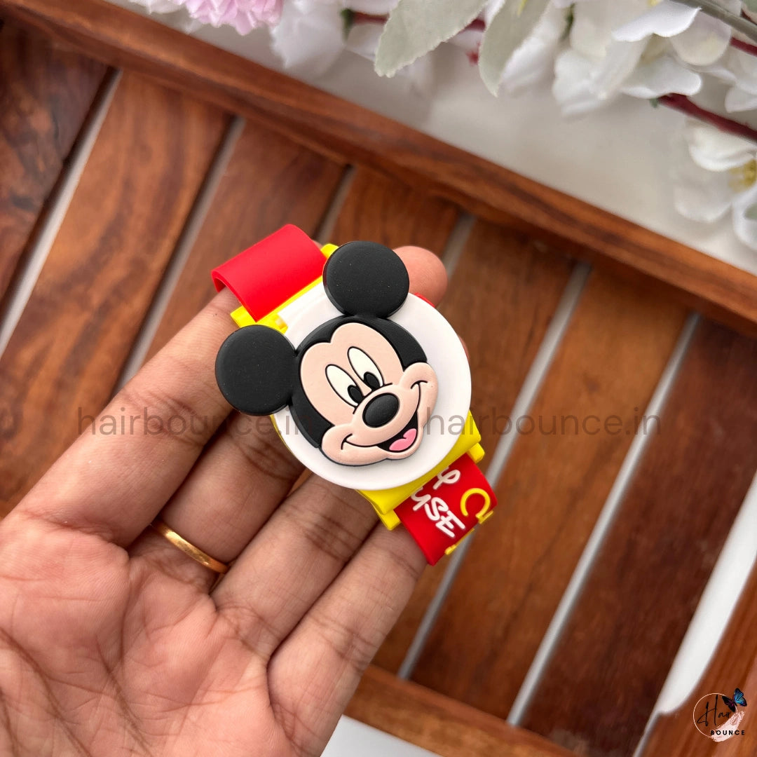 Kids Cartoon Flip-Top Decorative Wrist Watch – Assorted Character Designs | Non-Functional Fashion Accessory