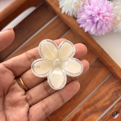 Crystal Blossom Pastel Hair Claw – Small