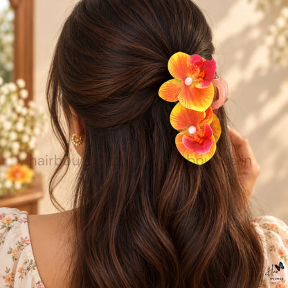 Tropical Orchid Floral Hair Claw – Large