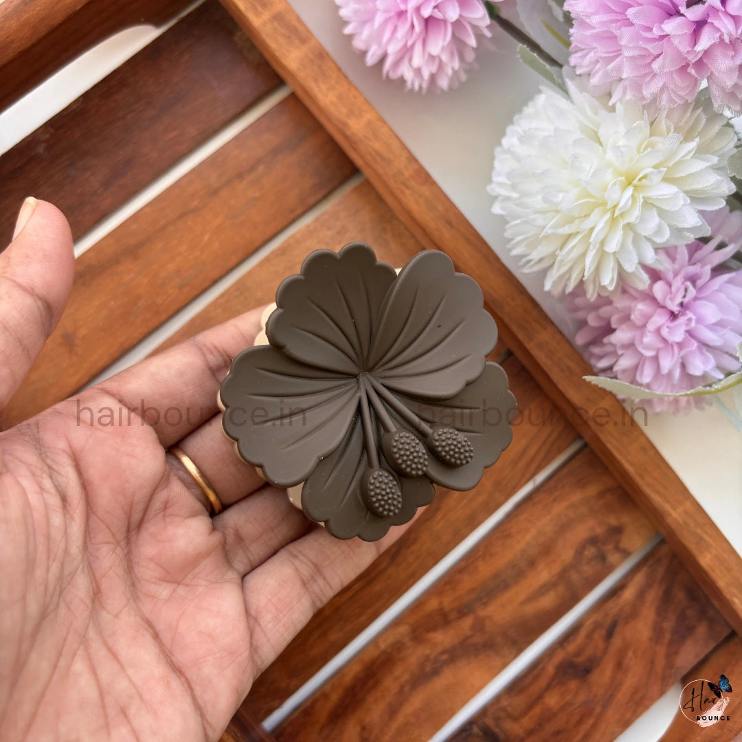 Dual Colour Hibiscus Hair Claw - Medium