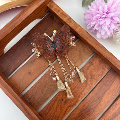 Butterfly Tassel Hair Claw