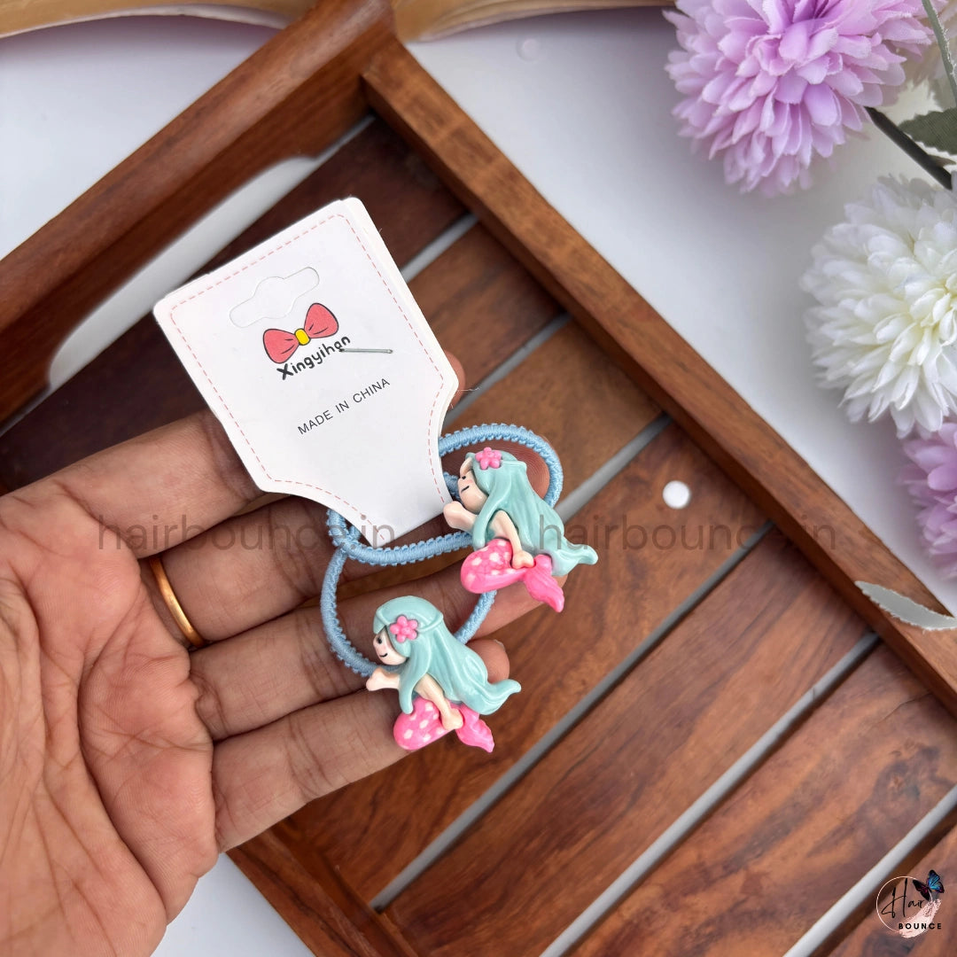 Magical Mermaid Hair Ties for Girls – Pack of 2