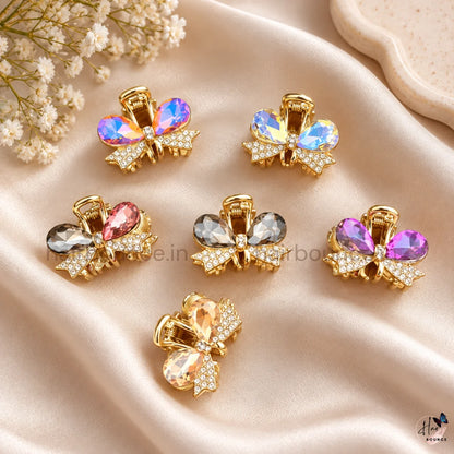 Crystal Bow Mini Hair Claw