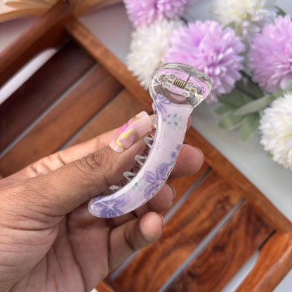 Bofeini Flower Printed Banana Clip - Medium