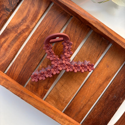 Colourful Loop Flower Hair Claw - Large
