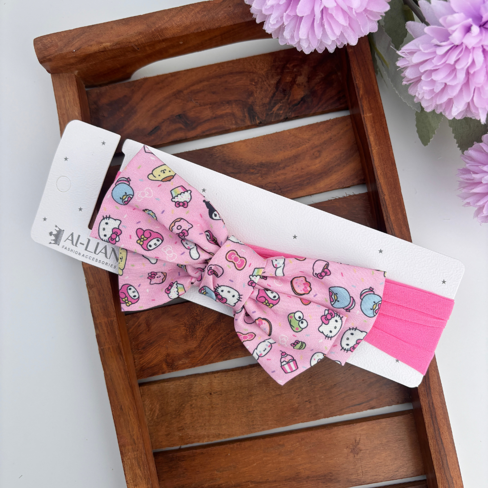 Kitty Printed  New Born Headband