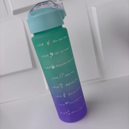 Gradient Sport Motivational Water Bottle – 750ml (Flip-Top Lid)