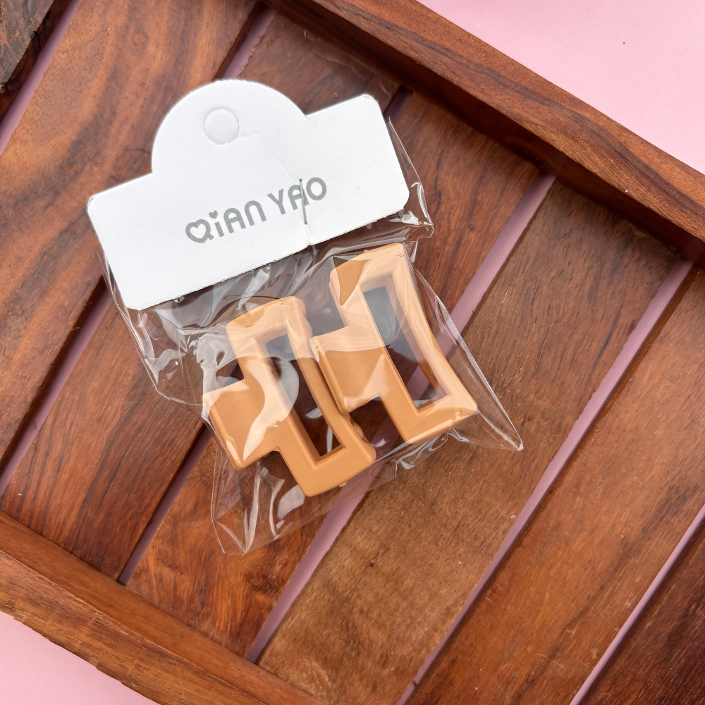 Rectangle Matte Hair Claw - Pack of 2