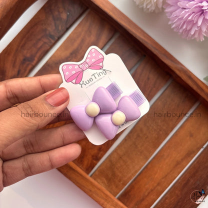 Cute Pastel Bow Hair Clips