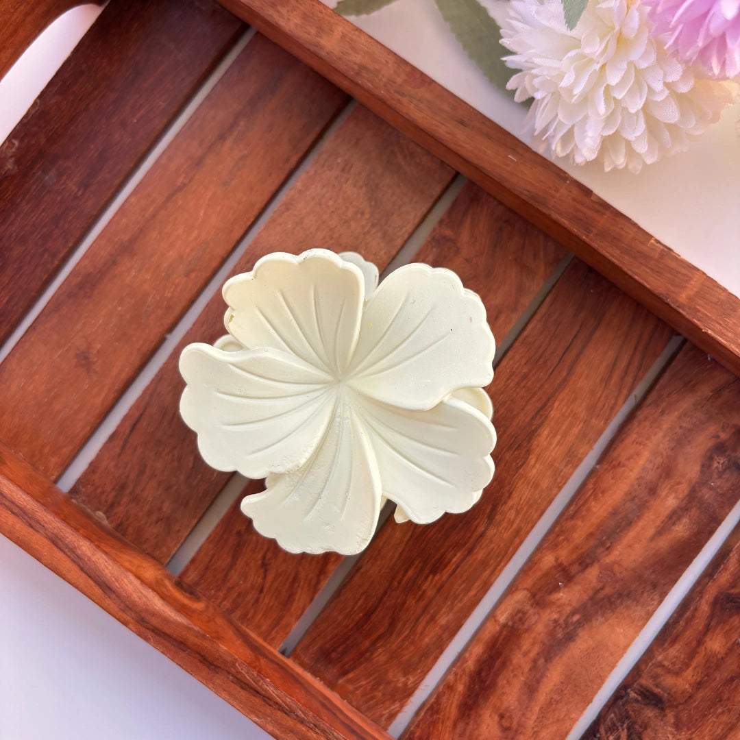 Matte Finish Hibiscus Hair Claw - Large