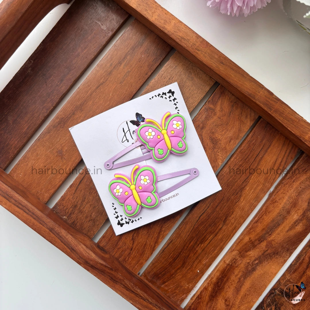 Blossom Butterfly Hair Clips – Set of 2