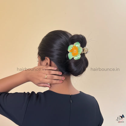 Premium Lily-inspired Floral Metal Hair Claw - Large