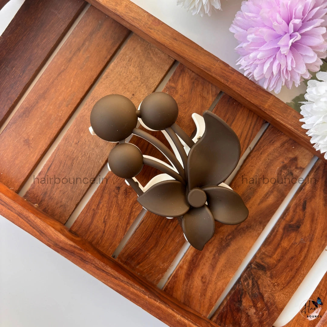 Dual Colour Bloom Hair Claw - Large