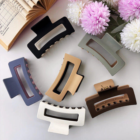 Dual Colour Rectangle Hair Claw - XL