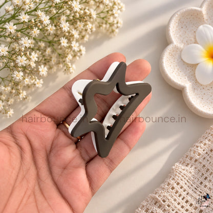 Dual Colour Star Hair Claw - Medium