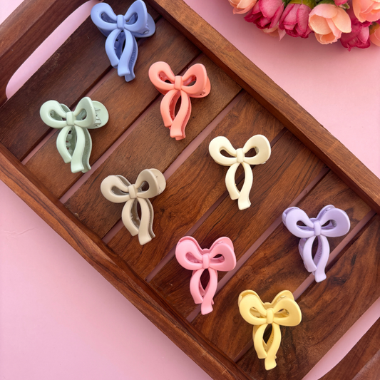 Cute Bow Hair Claw - Small / Assorted Colour