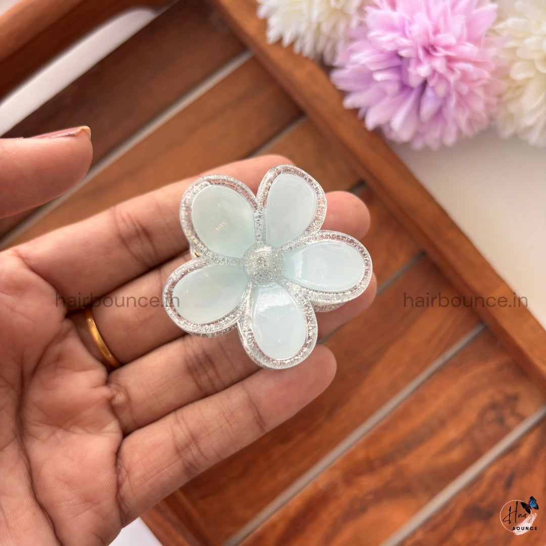 Crystal Blossom Pastel Hair Claw – Small