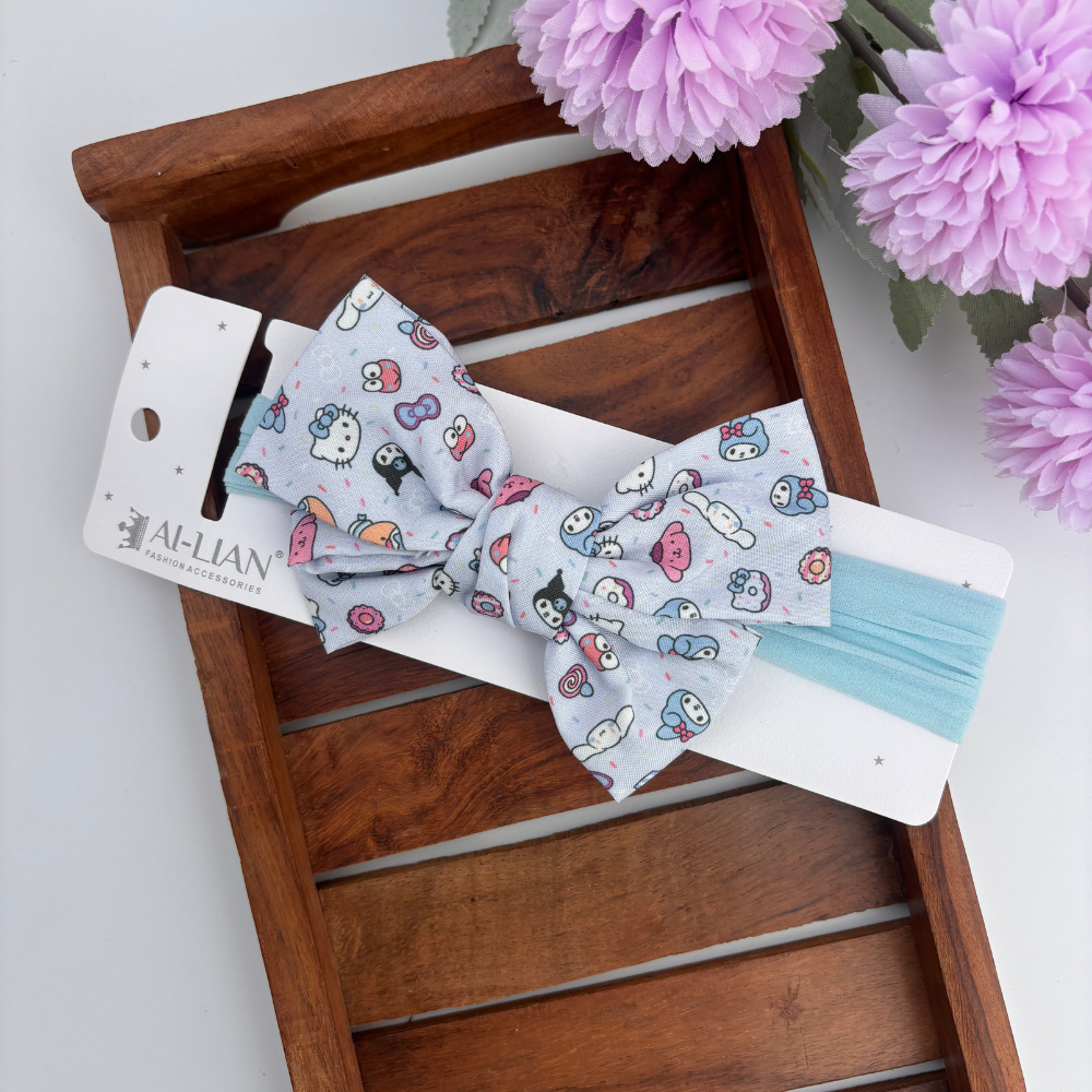 Kitty Printed  New Born Headband