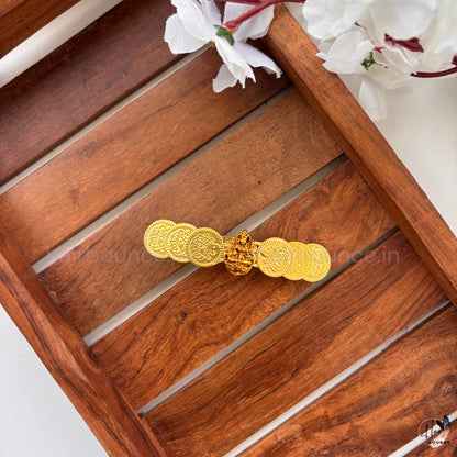Goddess Lakshmi Coin Center Hair Clip
