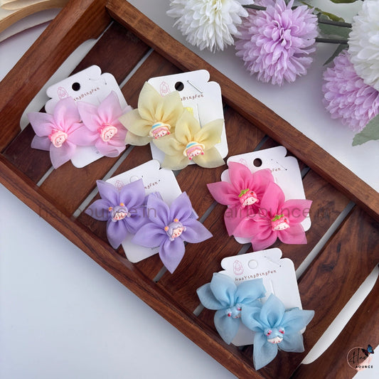 Princess Blossom Kids Bow Hair Clips