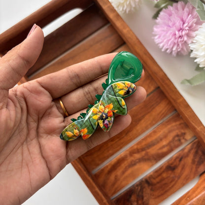 Vibrant Bloom Petal Banana Clip - Medium