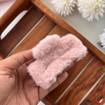 Rectangle Fur Hair Claw - Large