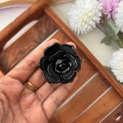 Elegant Bloom Rose Hair Claw – Medium