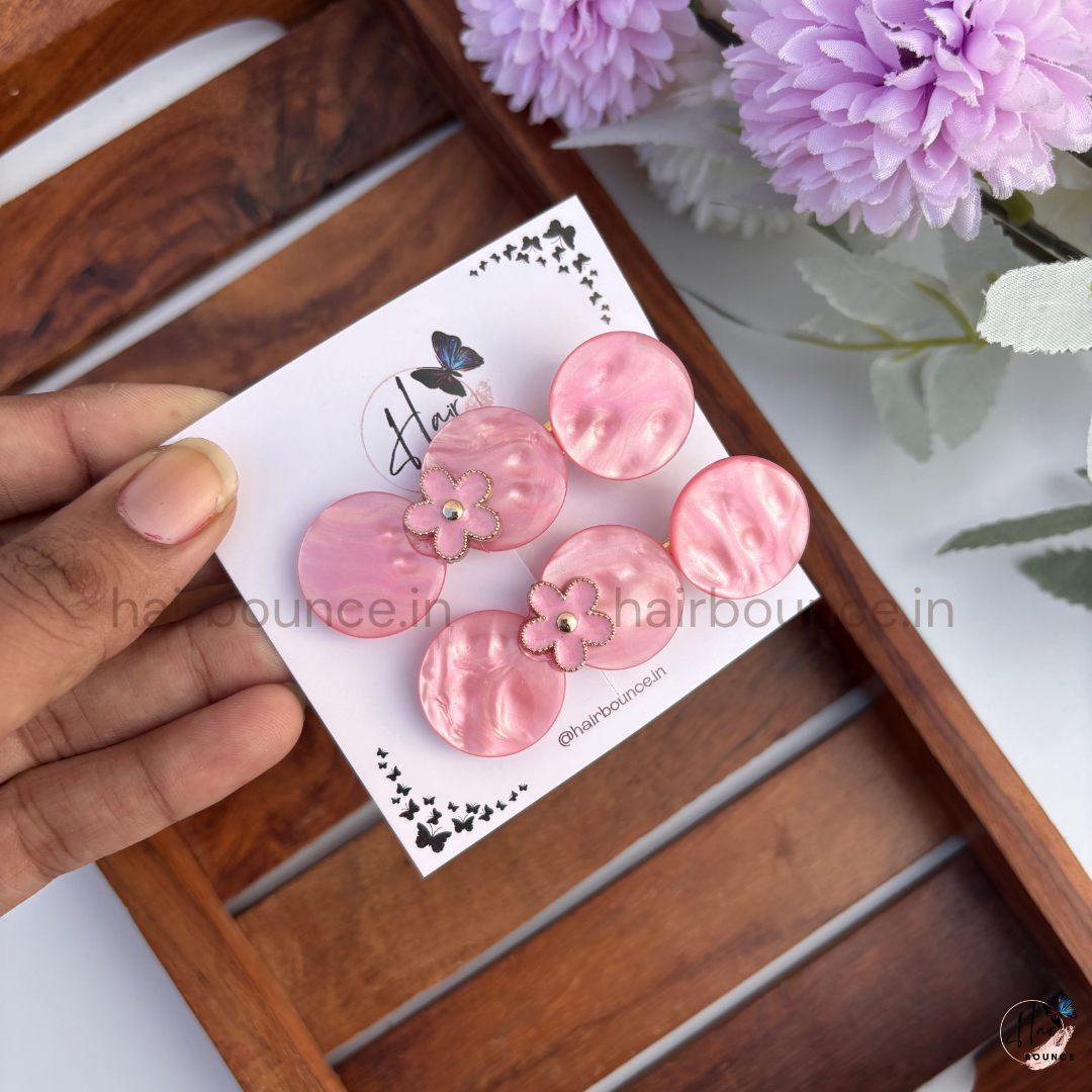 Blush Charm Hair Clip Set