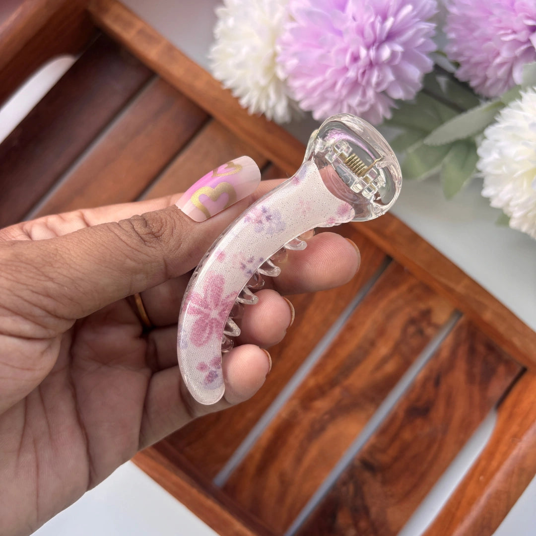 Bofeini Flower Printed Banana Clip - Medium