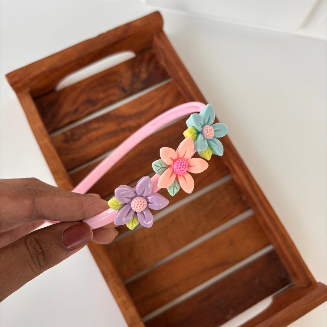 Triple Bloom Flower Headband