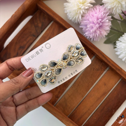 Rosé Prism Floral Bar Clip