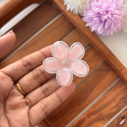 Crystal Blossom Pastel Hair Claw – Small
