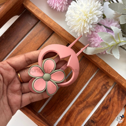 Pastel Blossom Hair Fork Clip - Large
