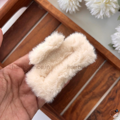 Rectangle Fur Hair Claw - Large