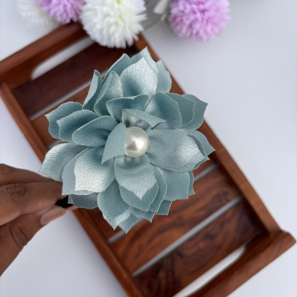 Satin Bloom Pearl Headband